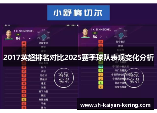 2017英超排名对比2025赛季球队表现变化分析